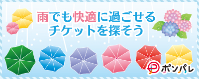 雨でも快適に過ごせるチケットを探そう