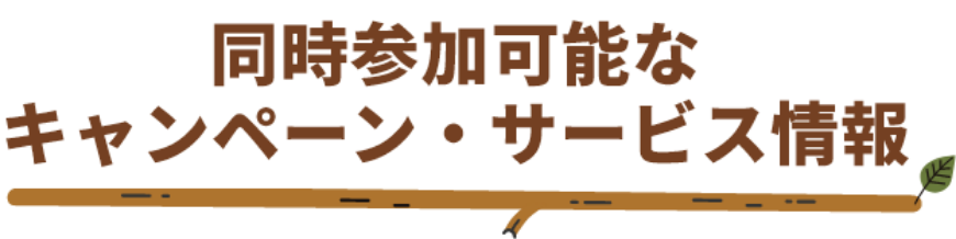 同時参加可能なキャンペーン・サービス情報