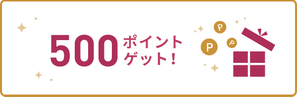 500ポイントゲット!