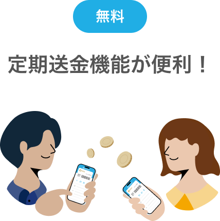 定期送金機能が便利!