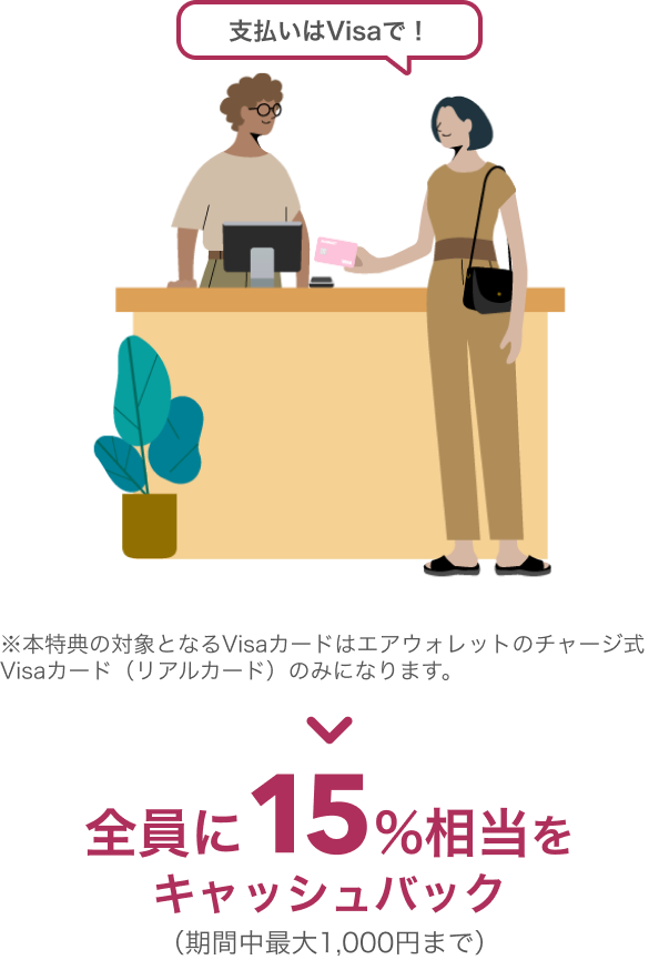 支払いはVisaで！