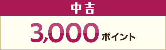 中吉 3,000ポイント