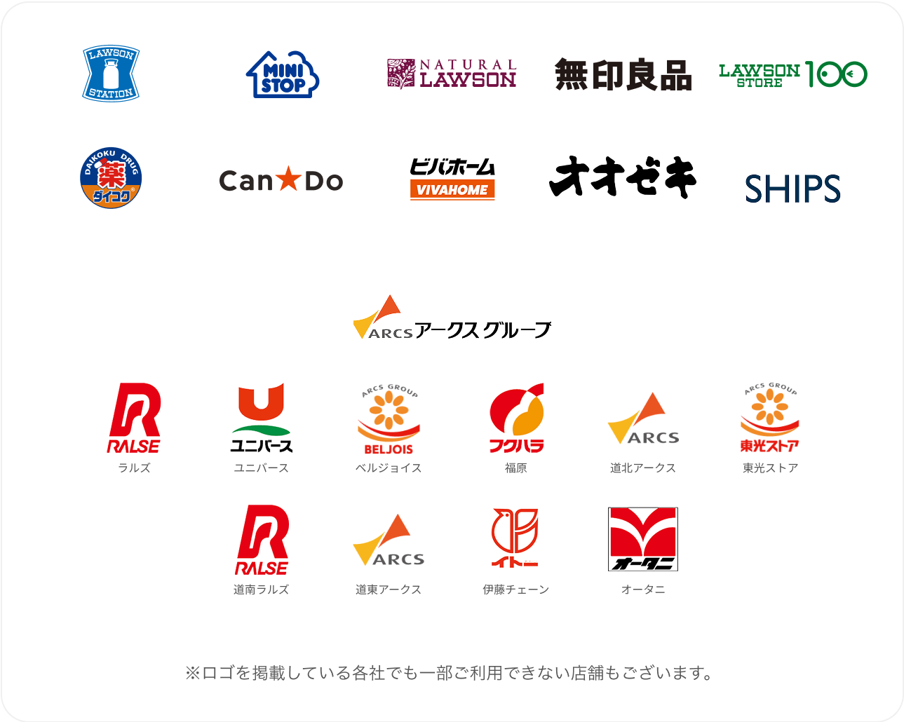 LAWSON 無印良品 DAIKOKUDRUG